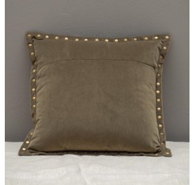 LADY MARGUERITE OLIVE SATIN PILLOW