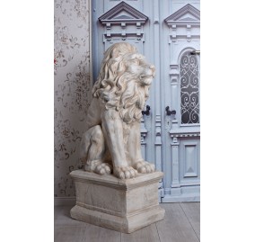 LION OF FLORENCE ALABASTER SENTINEL