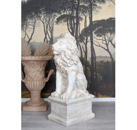 LION OF FLORENCE ALABASTER SENTINEL