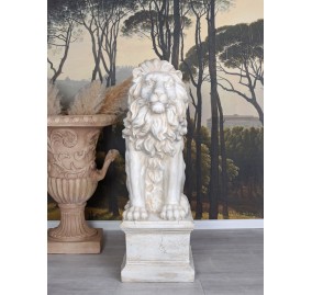 LION OF FLORENCE ALABASTER SENTINEL