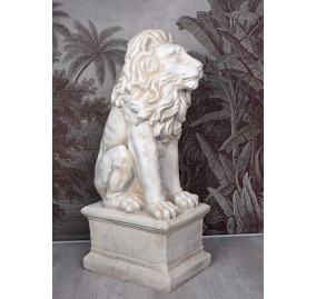 LION OF FLORENCE ALABASTER SENTINEL