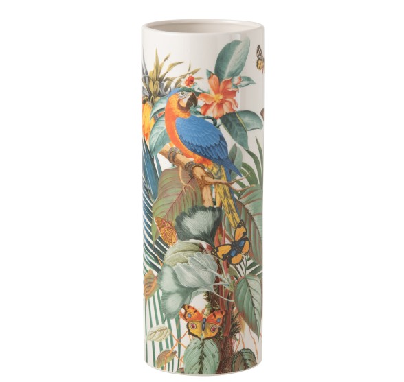 DOLOMITE BUTTERFLIES PAINTED VASE LARGE