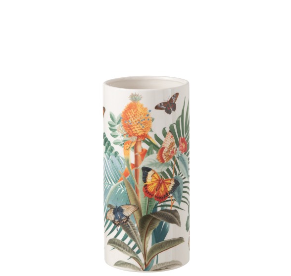 DOLOMITE BUTTERFLIES PAINTED VASE SMALL