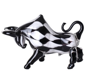 MURANO GLASSWORKS CHECKER BULL