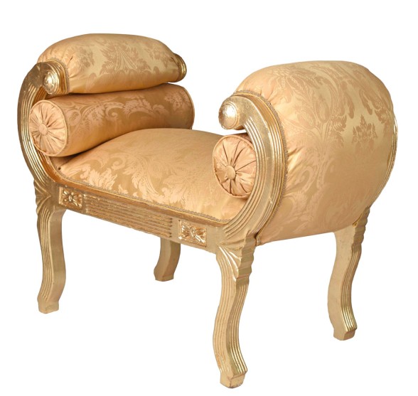 MODERN BAROQUE VOLUTE OTTOMAN