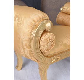 MODERN BAROQUE VOLUTE OTTOMAN