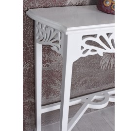 SECESSION CREST MAHOGANY TABLE WHITE