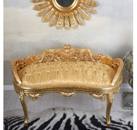 MODERN BAROQUE POLSTERED BENCH