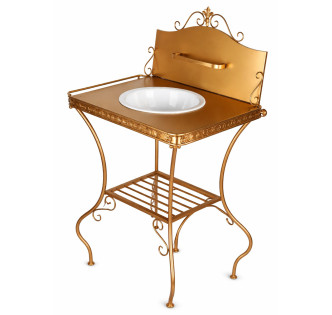 FRENCH BROCANTE GOLDEN WASHING TABLE