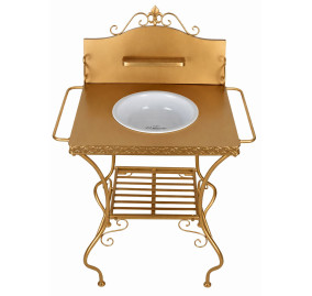 FRENCH BROCANTE GOLDEN WASHING TABLE