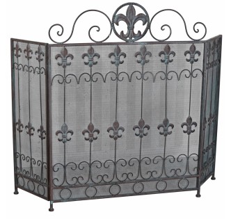 FLEUR DE LIS FIREPLACE PROTECTION