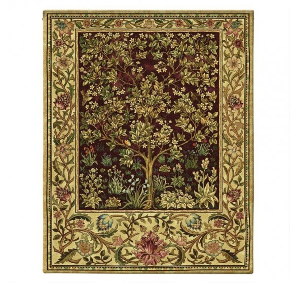 THE TREE OF LIFE TAPESTRY RUBY 