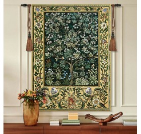 THE TREE OF LIFE TAPESTRY EMERALD