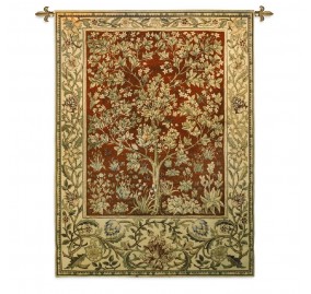 THE TREE OF LIFE TAPESTRY RUBY 