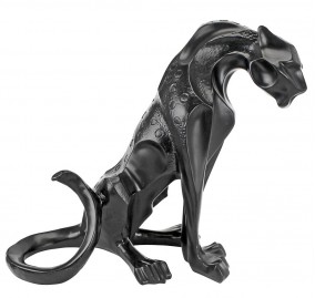 OBSIDIAN BLACK PANTHER STATUE   